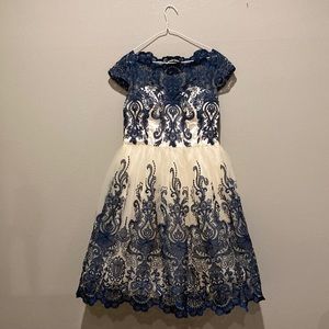 chi chi london modcloth full skirt homecoming length dress, size 14
